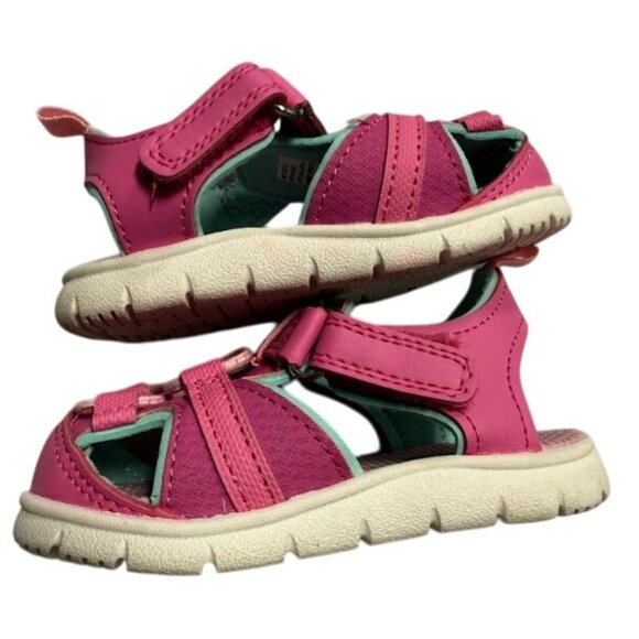 Carters Just One You Baby Sandals Pink Summer Shoes Sz 4 - Picture 5 of 6